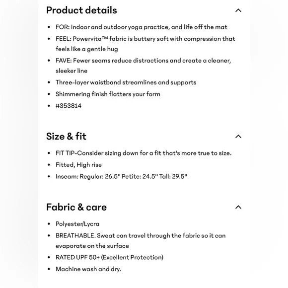 Athleta x Simone Biles Elation Shimmer Tights in Powervita Size MTall - Picture 5 of 5